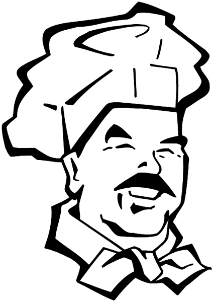 Happy chef vinyl sticker. Customize on line. Restaurants Bars Hotels 079-0470